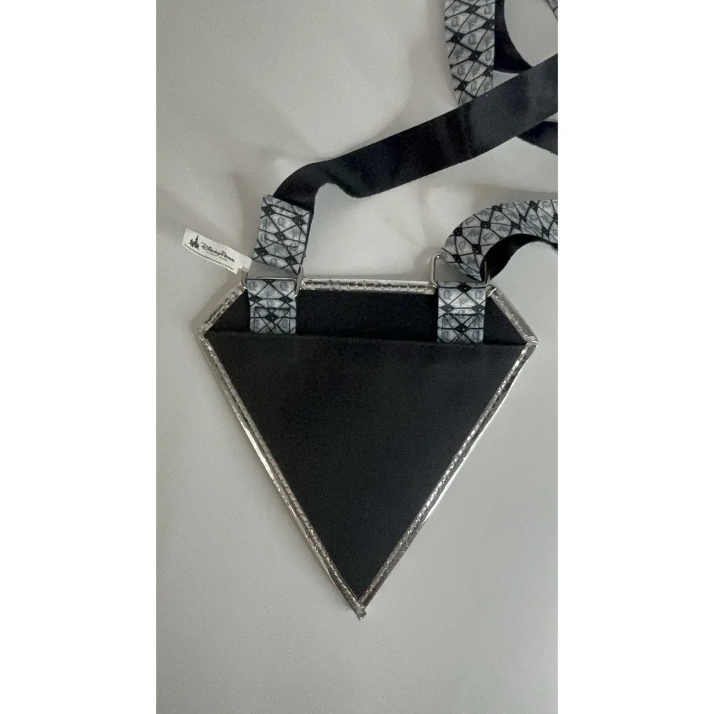 Disneyland 60 Diamond Celebration‎ Pin Lanyard & Pouch NEW Disney Black Silver - Picture 3 of 5